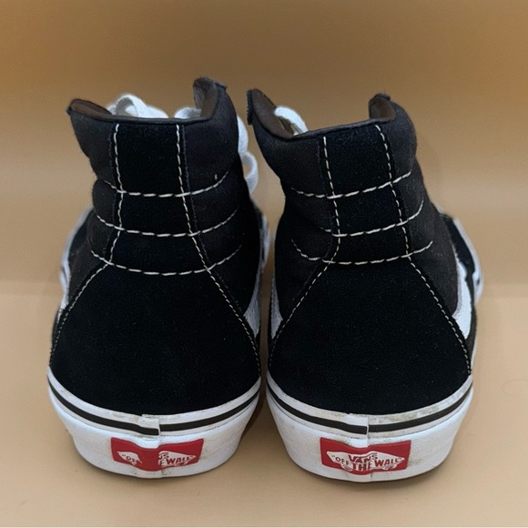 Vans Men's‎ Black and White Suede and Canvas High-Top Sneakers, Size 5, EUC - Picture 4 of 7